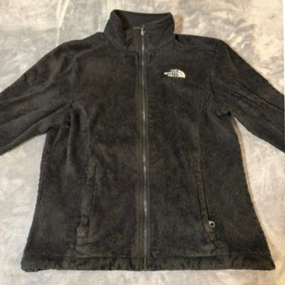 The North Face Osito Fleece Jacket Womens Medium Black Full Zip Mock‎ Neck 5248
